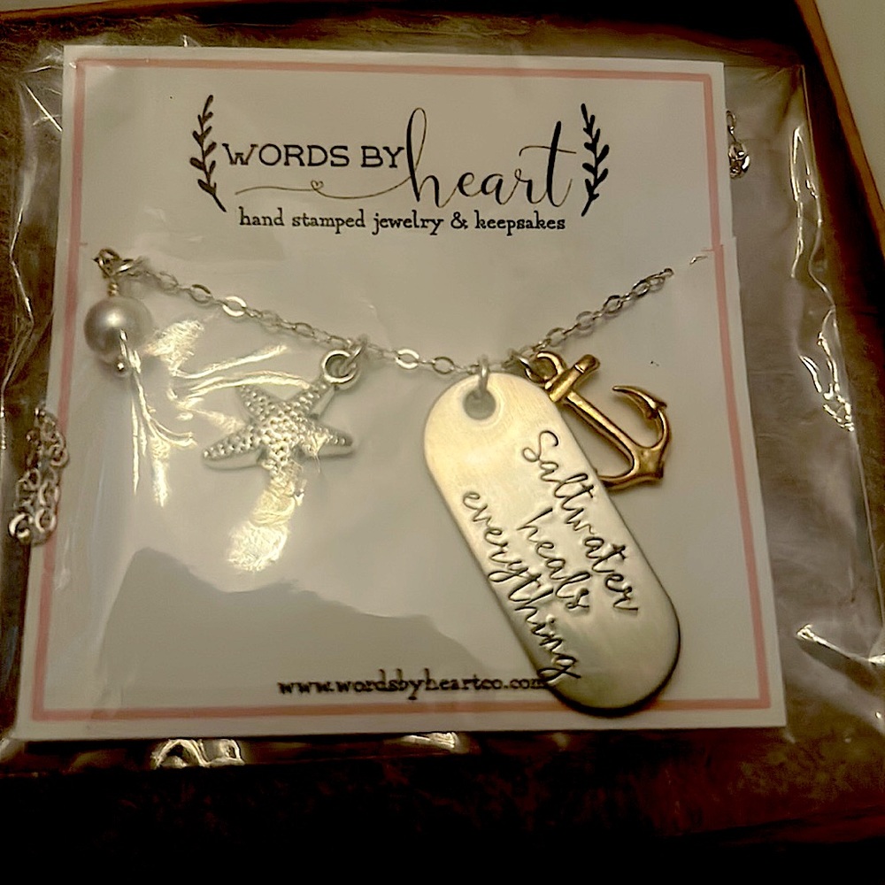 Saltwater heals necklace w 18” chain